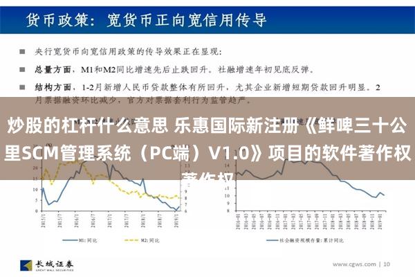 炒股的杠杆什么意思 乐惠国际新注册《鲜啤三十公里SCM管理系统（PC端）V1.0》项目的软件著作权