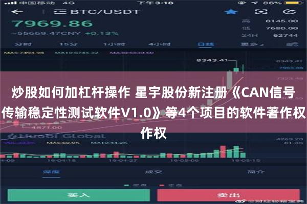 炒股如何加杠杆操作 星宇股份新注册《CAN信号传输稳定性测试软件V1.0》等4个项目的软件著作权