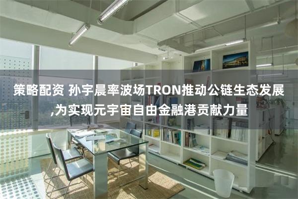 策略配资 孙宇晨率波场TRON推动公链生态发展,为实现元宇宙自由金融港贡献力量