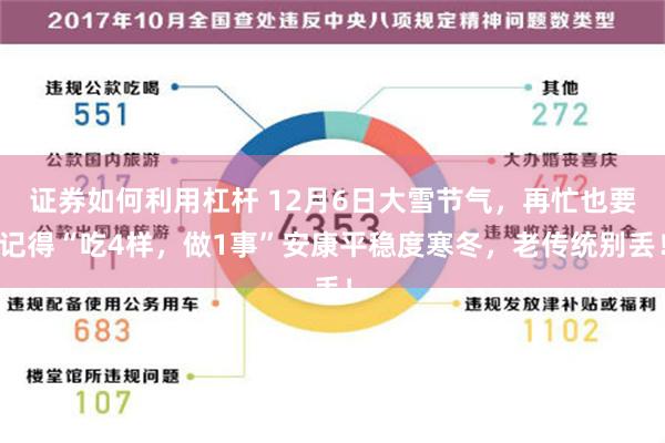 证券如何利用杠杆 12月6日大雪节气，再忙也要记得“吃4样，做1事”安康平稳度寒冬，老传统别丢！